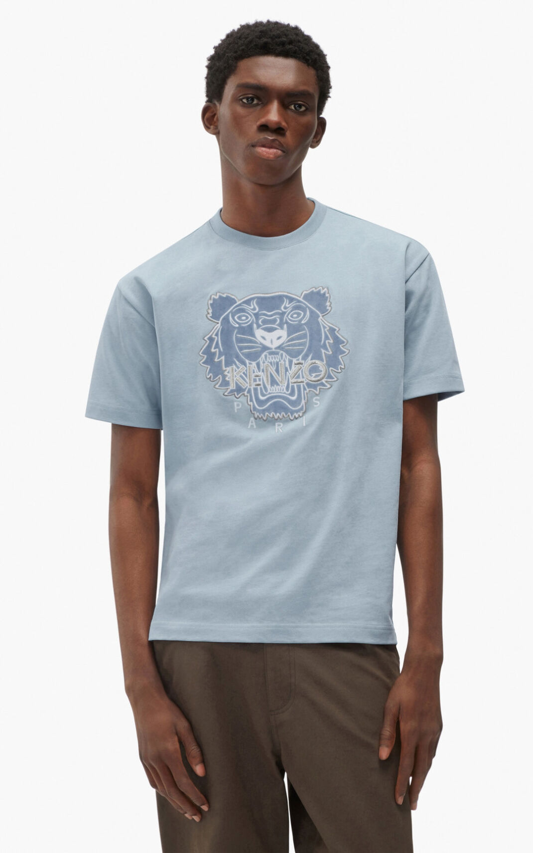Kenzo The Winter Capsule Tiger T Shirt Grey For Mens 5786UGVKH